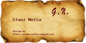 Glasz Netta névjegykártya